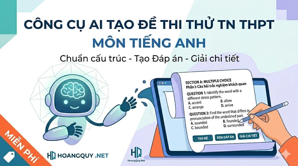 Công Cụ AI Tạo Đề Thi Thử TN THPT Môn Tiếng Anh