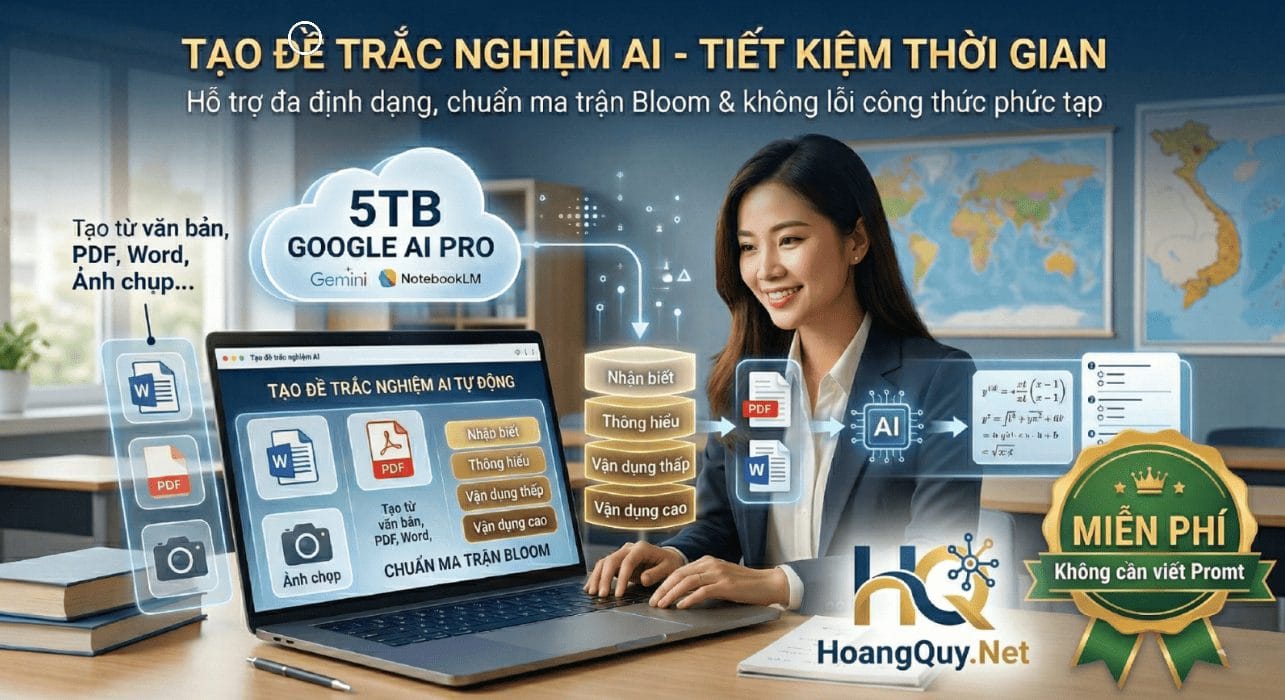 Tạo Đề Trắc Nghiệm Bằng AI